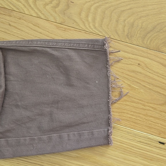 Uniqlo U Cropped Cut Wide Leg Jeans in Brown, Altered, GUC, Comfy Neutrals - Picture 5 of 6